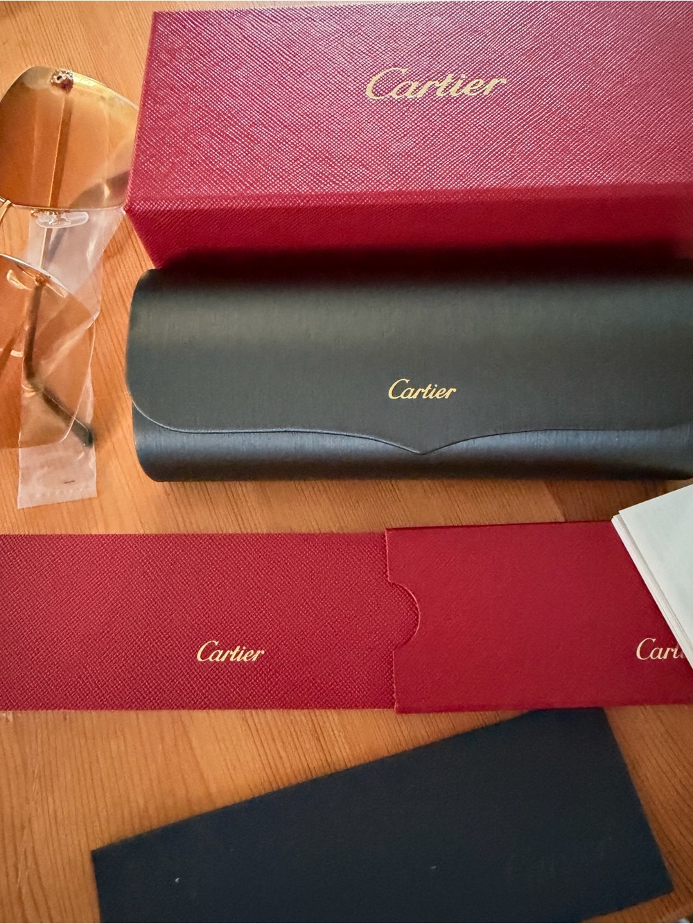 AUTHENTIC Cartier Gold Frame Sunglasses with Brown Gradient Lenses - Picture 4 of 9